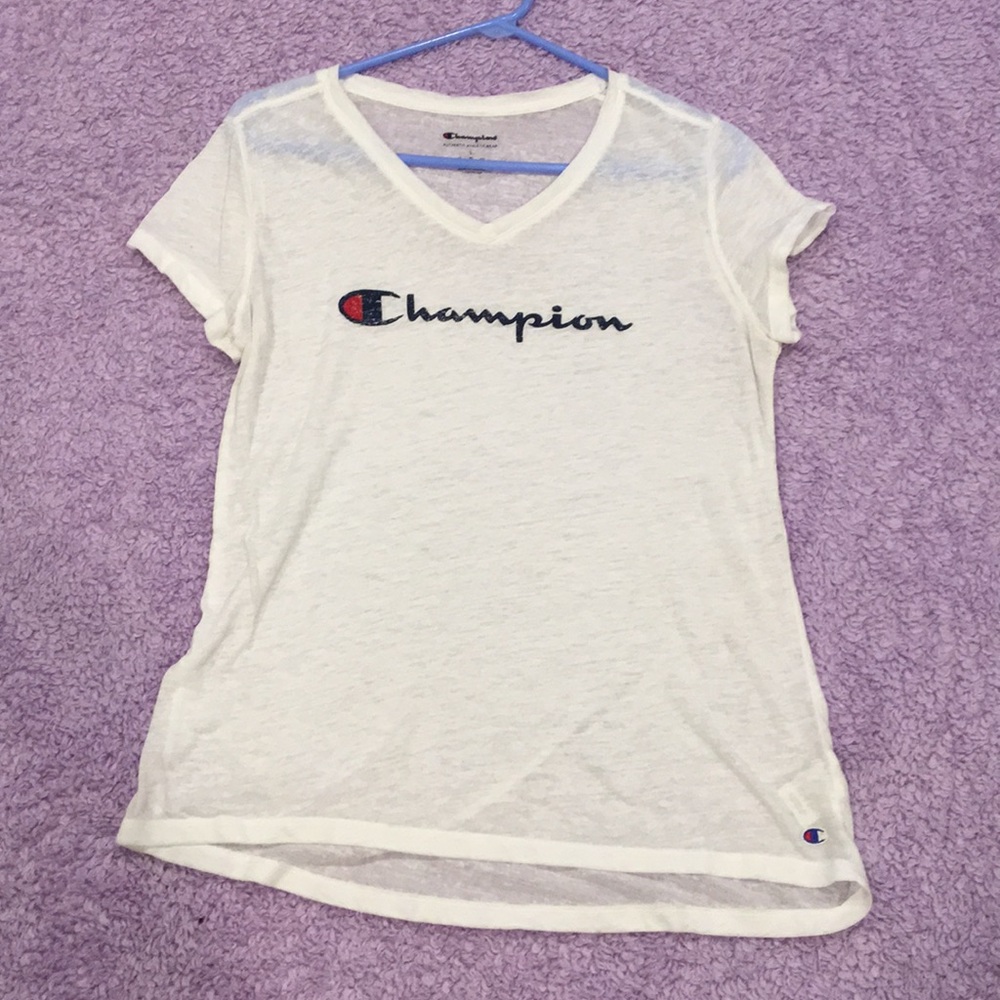 Champion athletic wear logo tee shirt